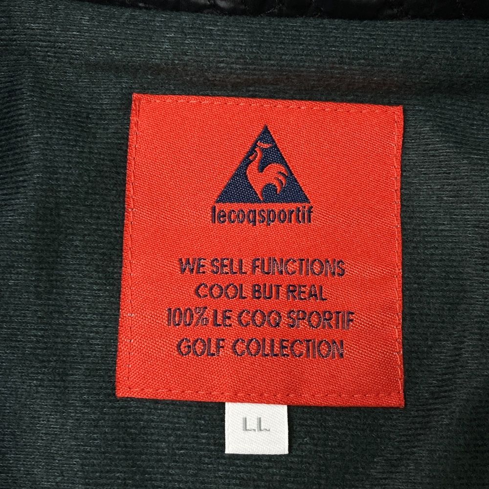 ルコックゴルフ　フルジップジャケット 切替オレンジ 刺繍 LL 美品 ルコック GOLF オレンジ 刺繍 ウインドブレーカー プル