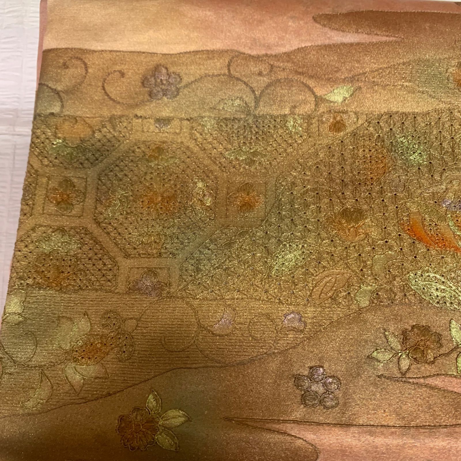 名古屋帯 汕頭刺繍 袷 着物 スワトウ 汕頭 フォーマル o397
