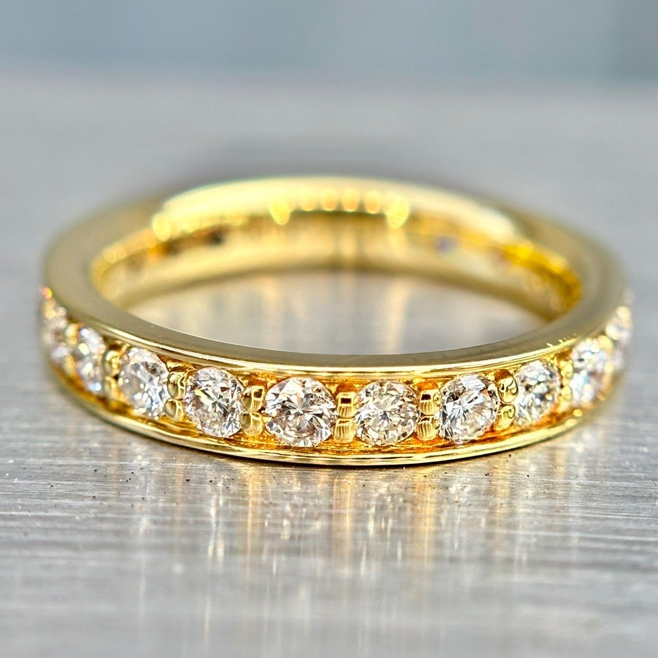 k18 ダイヤモンド リング フルエタニティ 極美品】高級 天然