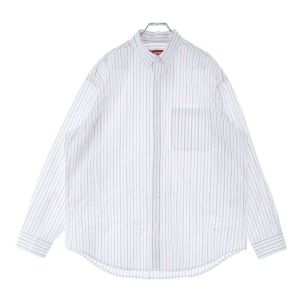 【激レア】SUPREME シュプリーム　長袖シャツ　ストライプ　完売モデル SUPREME (シュプリーム) 24AW Loose Fit Stripe Shirt ルーズフィット