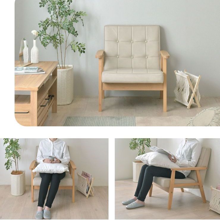 1人掛 フェイクレザーソファ 幅67.5cm ソファ チェア 1人暮らし NEXPOTALLINN_EU