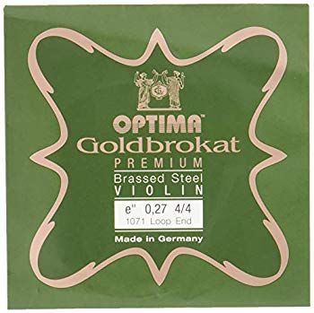 【】(未使用･未開封品) ゴールドブロカット プレミアム ブラス バイオリン弦 E線 (0.27ループエンド) df5ndr3