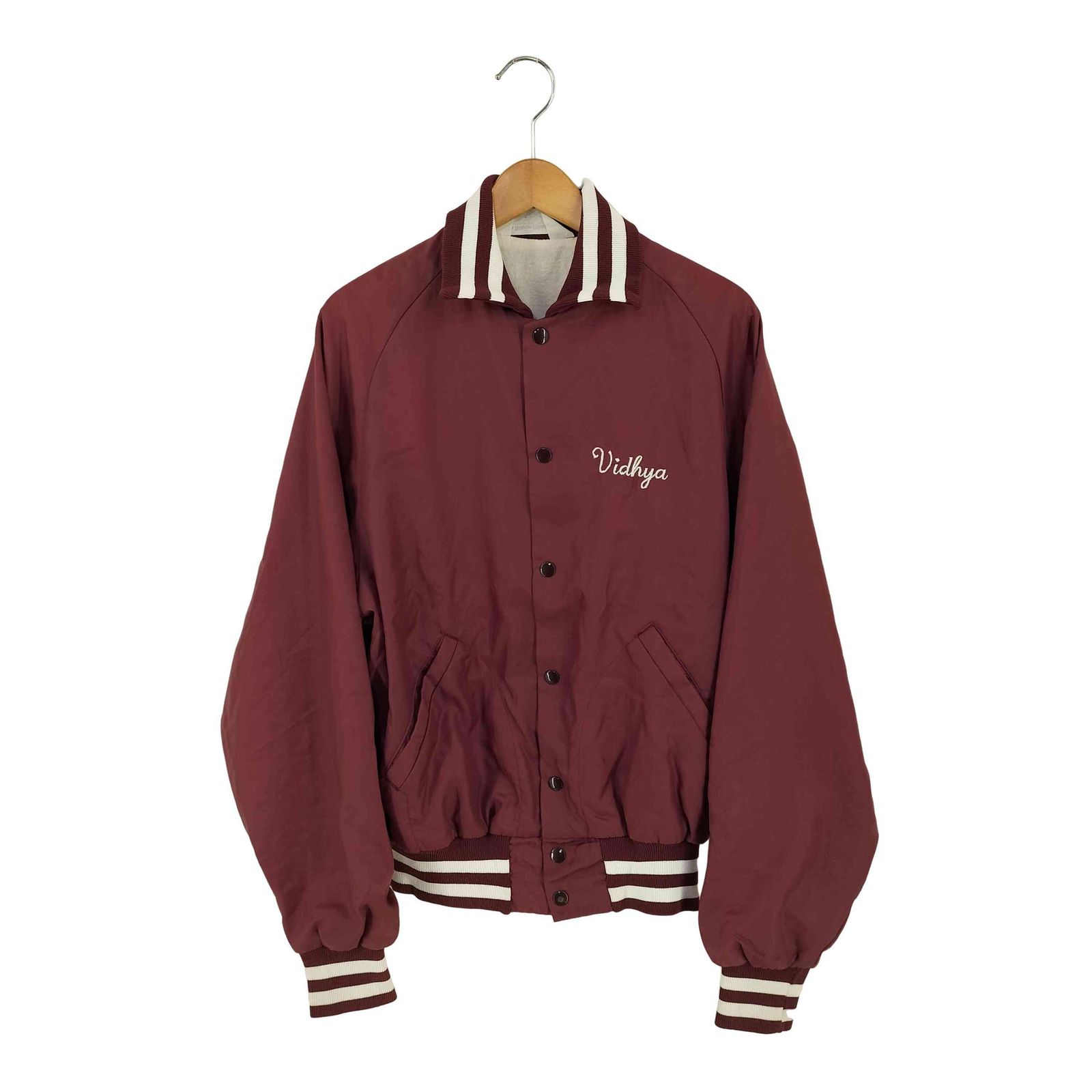 ユーズドフルギ USED古着 {{Don Alleson Athletic}} 70s MADE IN USA リブ付き カレッジワッペンスタジャン SCARSDALE SOFTBALL メンズ import：M 