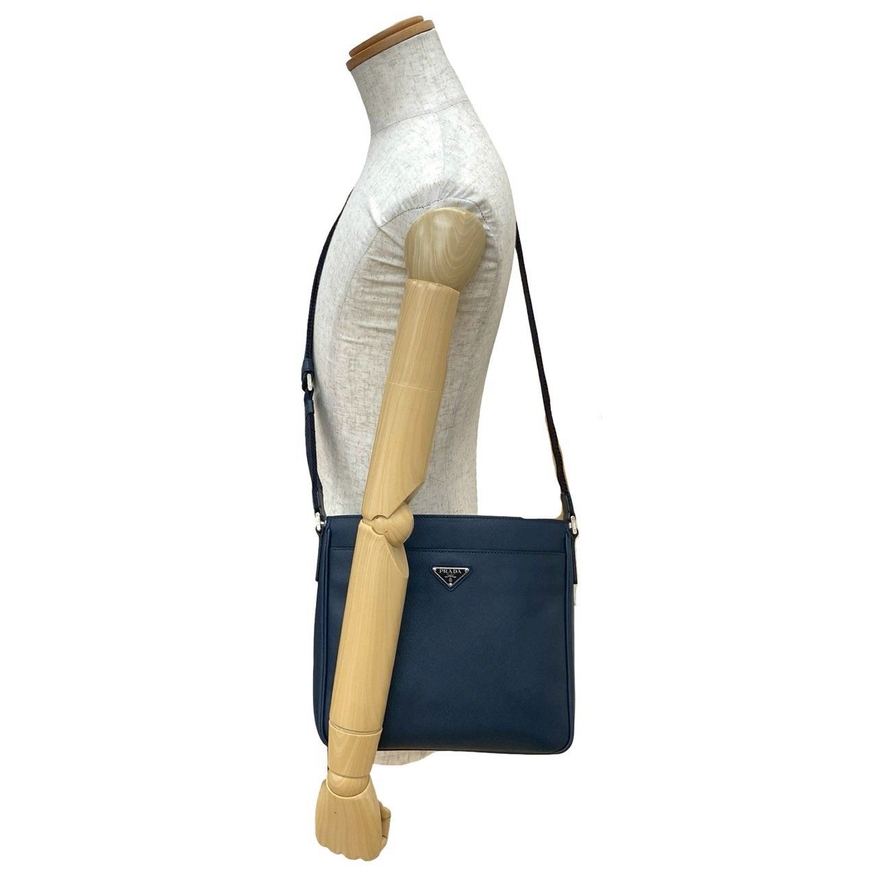 極美品 プラダ サフィアーノ レザー パニエ 三角ロゴ 1BA217 2WAY  