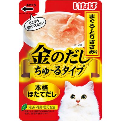 同梱不可 48個セット いなばペットフード 金のだしちゅ～るタイプまぐろとりささみ入り140g