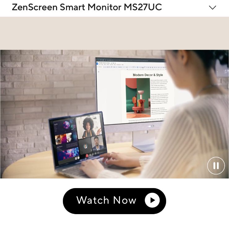 ASUS ZenScreen Smart MS27UC-未開封 未開封ASUS ZenScreen Smart MS27UC 4Kモニター ASUS ZenScreen Smart