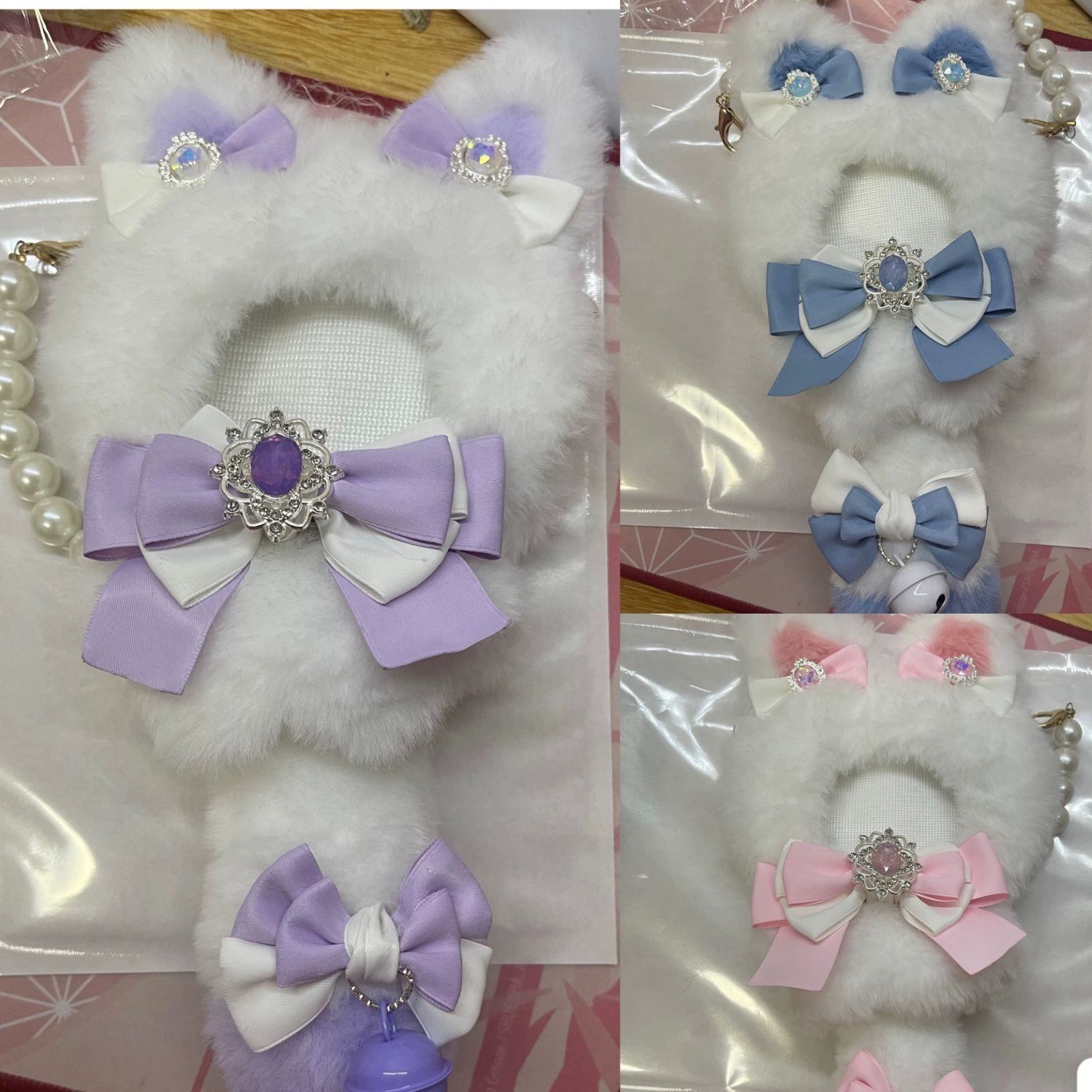 ぬい服 ちびぐるみ 10~12cm コラージュ猫 着せ替え服 2着セット 手作り ぬい服 ちびぐるみ 10~12cm 着ぐるみコラージュ猫