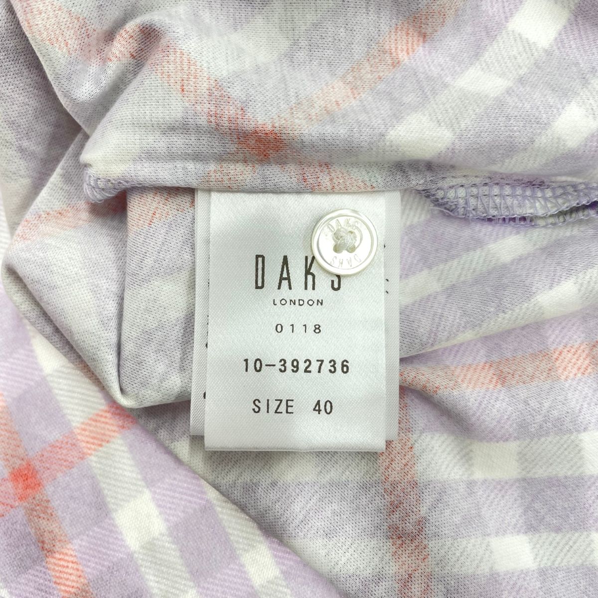 未使用品 DAKS LONDON ダックスロンドン ポロシャツ カットソー サイズ:40  パープル 綿  　240001144939 未使用品 DAKS LONDON ダックスロンドン ポロシャツ カットソー