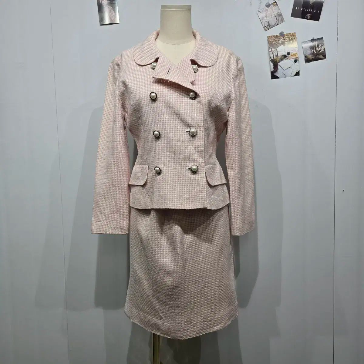 Courreges クレージュ スーツ ジャケット ブレザー セットアップ スカート ピンク