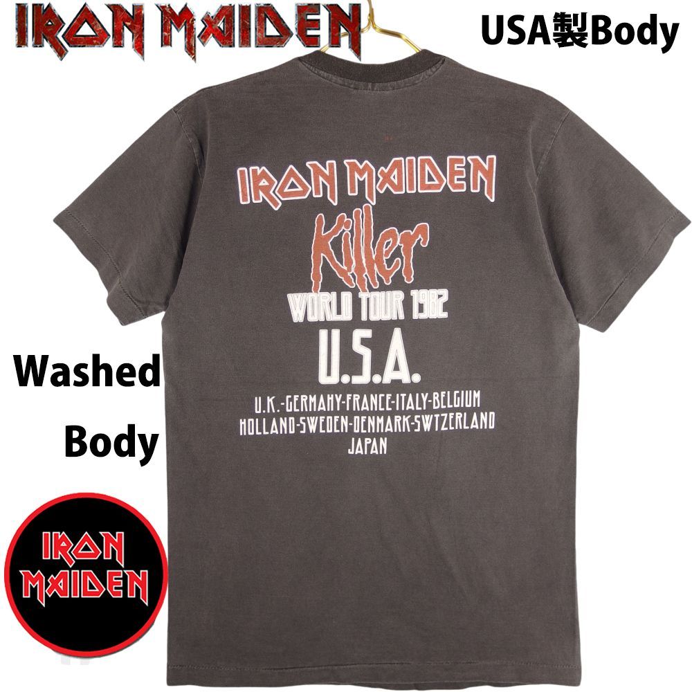 147 IRON MAIDEN アイアンメイデン Tシャツ USA製 半袖 ウォッシュ 