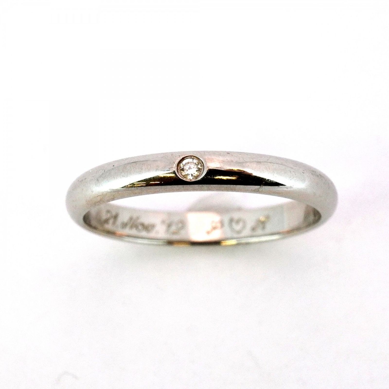 カルティエ Cartier カルティエ リング ウェディング 1PD Pt950 プラチナ ダイヤモンド ＃51レディース