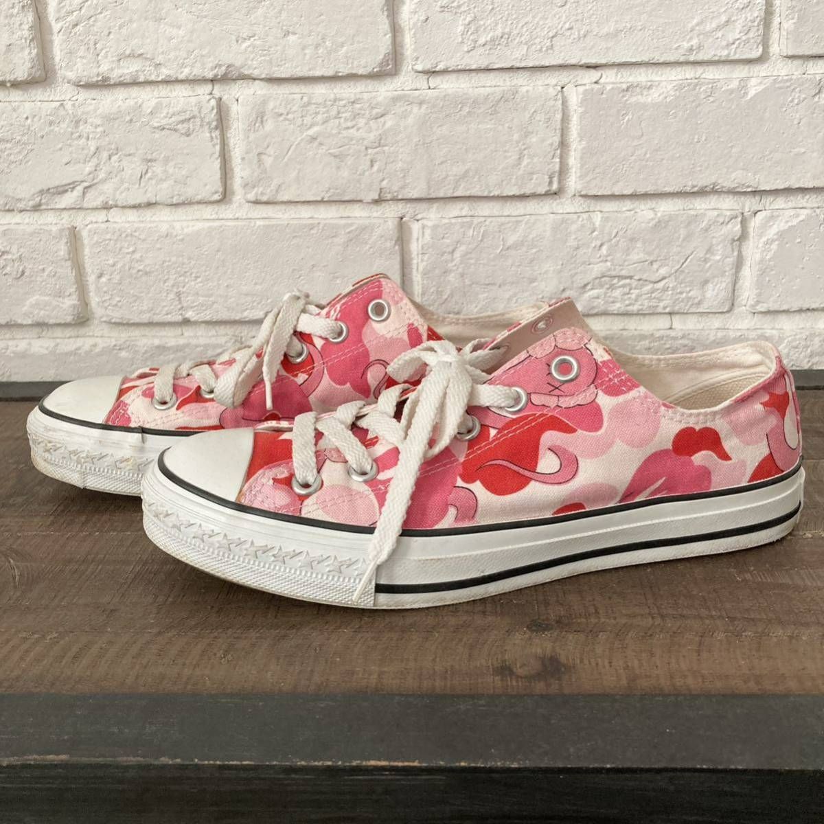 ★激レア★ KAWS × BAPE スニーカー 25cm a bathing ape sta sneakers カウズ エイプ ベイプ bendy  ABC camo pink 迷彩 NIGO