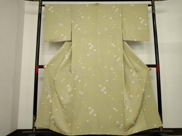 平和屋着物●上質な小紋　舞花文　桜　金彩　正絹　逸品　AAAY4779ck 平和屋着物○上質な小紋 舞花文 桜 金彩 正絹 逸品 AAAY4779ck