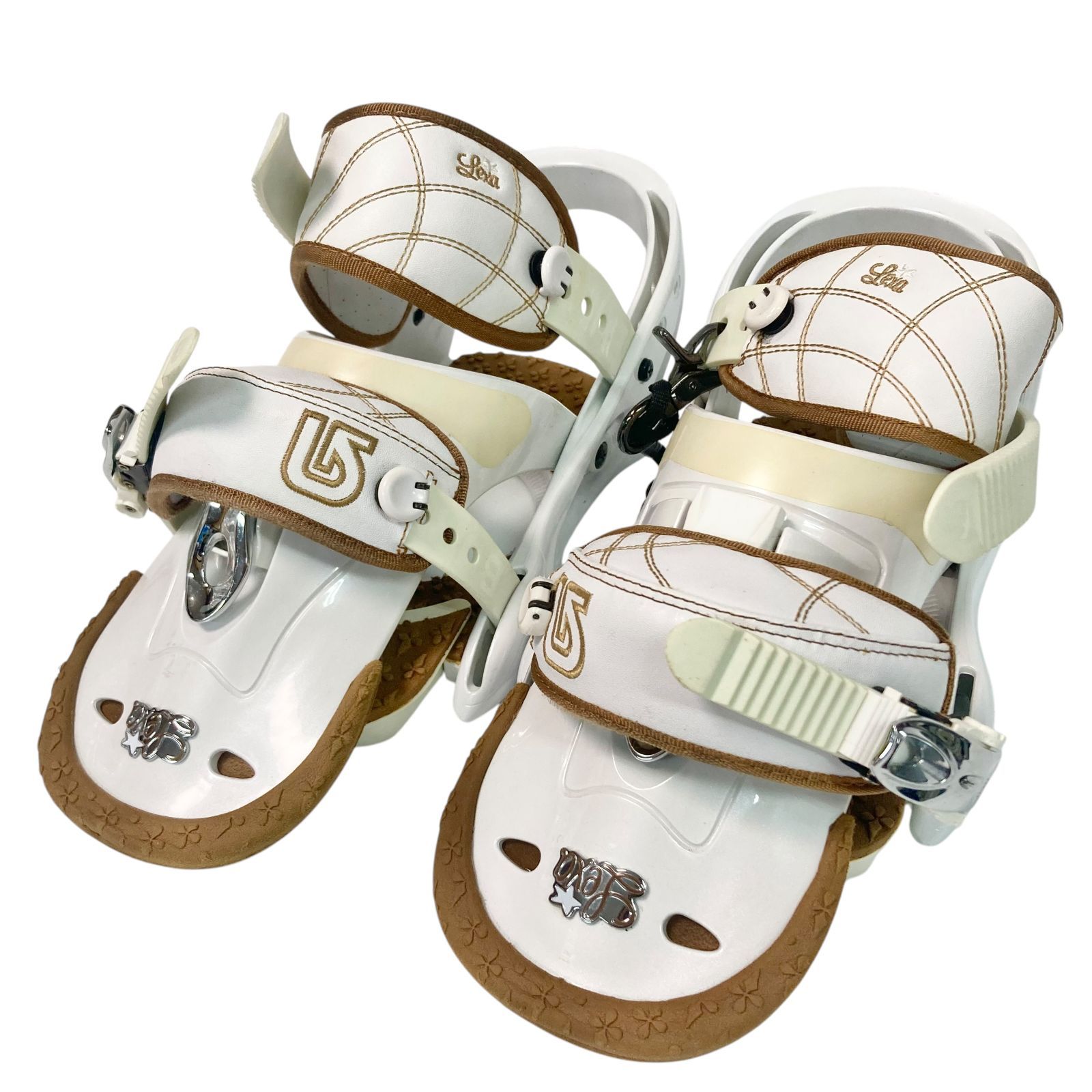 バートン BURTON Lexa Mサイズ 　レディース ホワイト 外箱付き 中古良品　スノーボード ビンディング　ビンディング