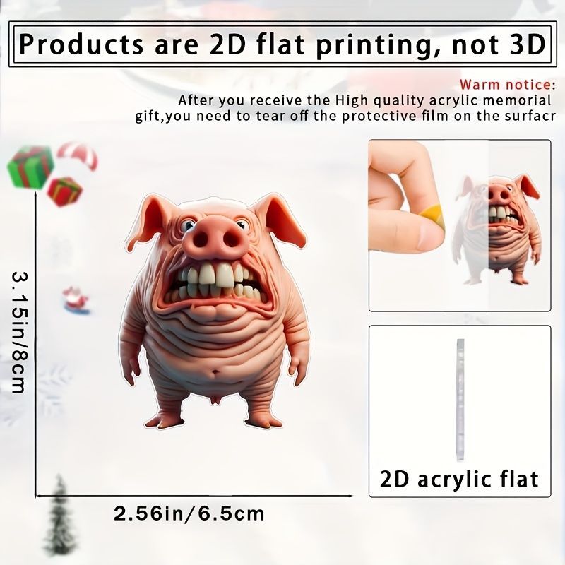 アクリル キーホルダー ブタの化け物 モンスター 大きめ 8cm ホラー