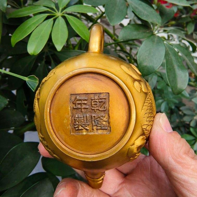 銅器 蓮花鯉 徳利 茶壺 煎茶器 茶道具 装飾品 工芸品 置物