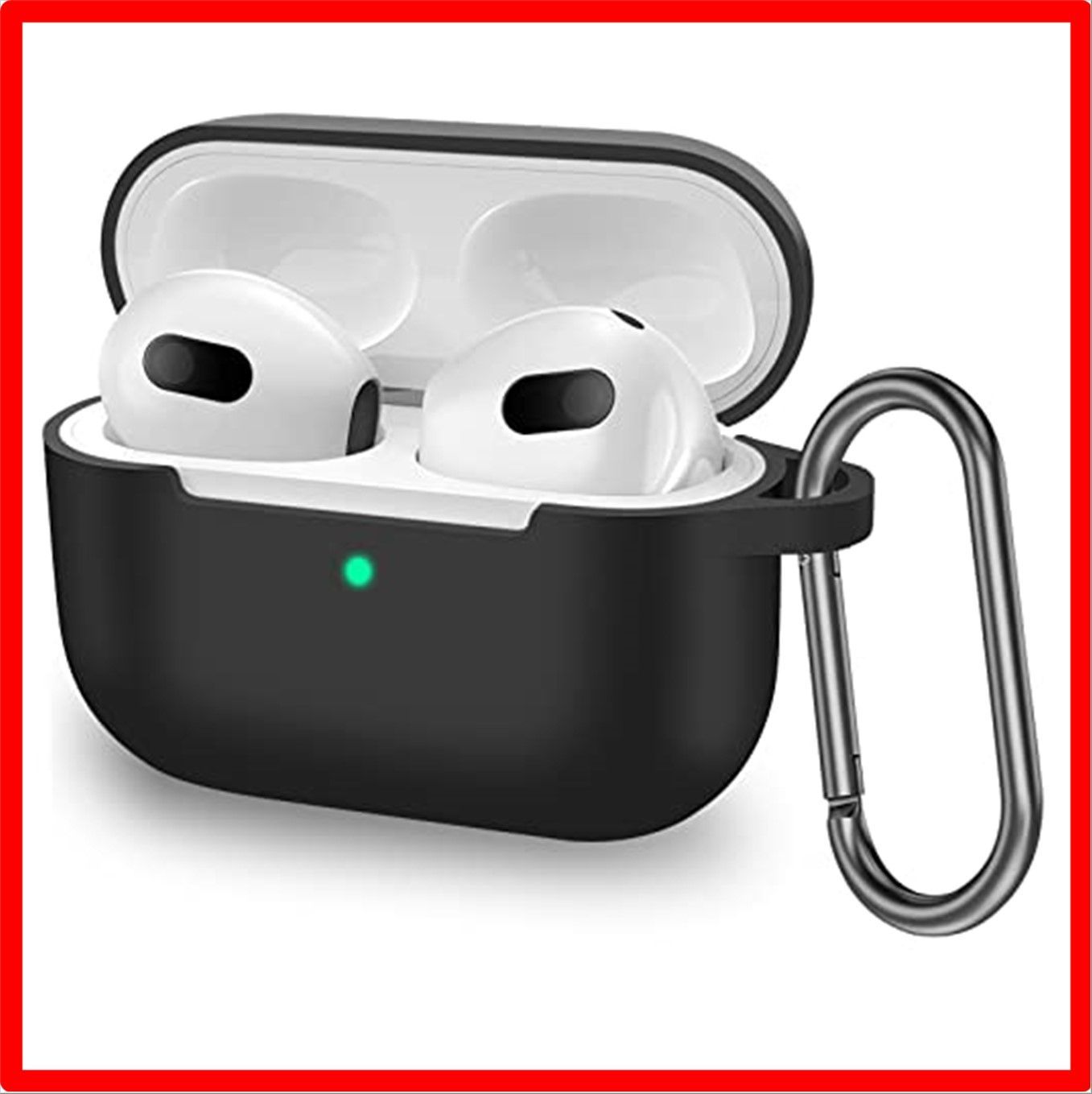 セール中】ブラック 【2021冬改良モデル】AMOVO AirPods 3 用 ケース