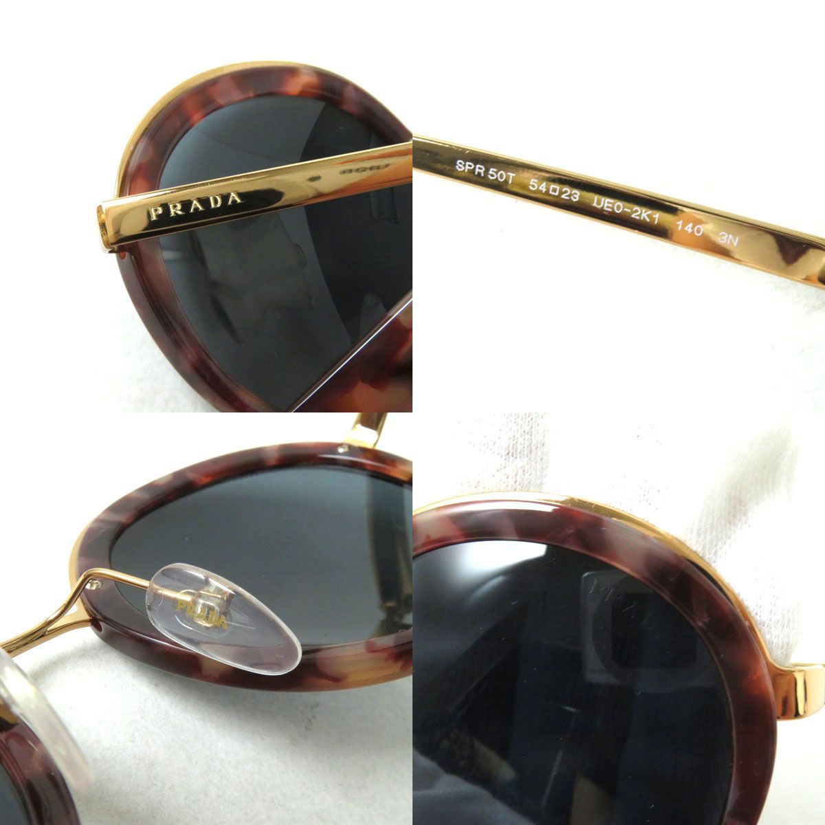 極美品◎イタリア製 PRADA プラダ SPR50T UE0-2K1 レディース シネマ 