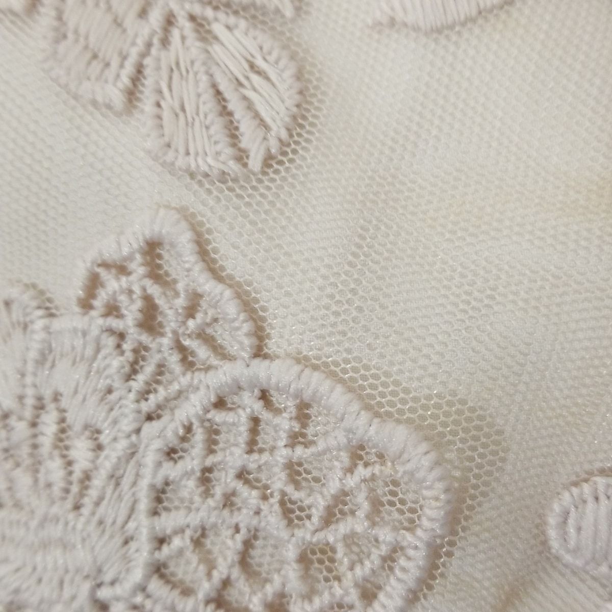 Rose Tiara ローズティアラ スカート サイズ46 XL レディース - アイボリー×黒 ひざ丈 レース 花柄 ウエストゴム SIROKUMA-CORPORATION_COM