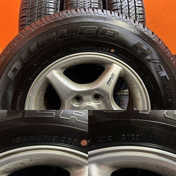 タイヤ新車外し BS 195/80R15 夏タイヤ ダイハツ テリオスキッド 純正OPホイール ブラッドレー 15インチ 5.5J5HPCD114.3+35　(KTN286) タイヤ新車外し BS 195/80R15 夏タイヤ ダイハツ テリオスキッド 純正