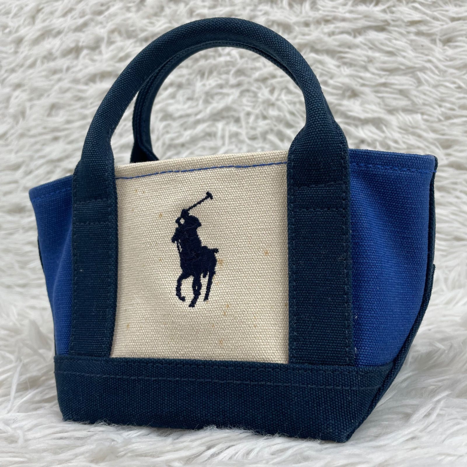 Ralph Lauren ラルフローレン ミニトートバッグ キャンバス 小物入れ