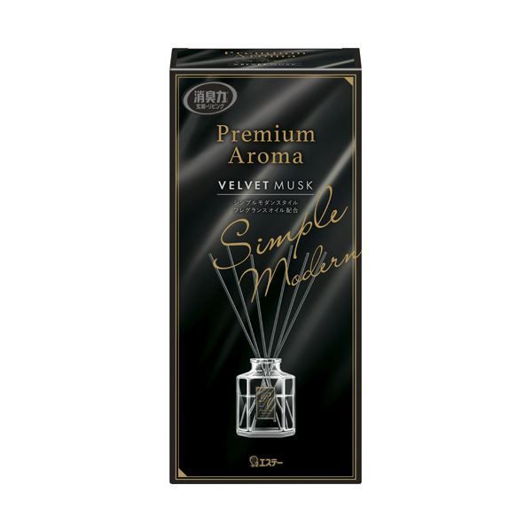 まとめ エステー玄関 リビング用 消臭力 Premium Aroma Stick ベルベットムスク 本体 50mL 1個 ×10セット
