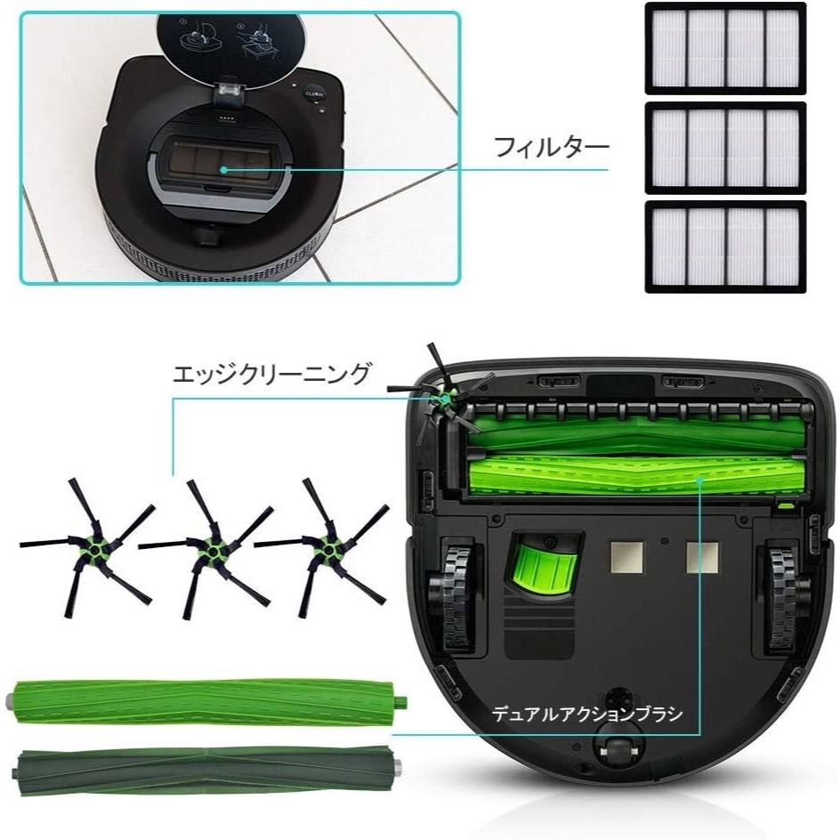 ルンバ Roomba ルンバ S9 / S9+ 交換パーツ 7点セット 互換品 - メルカリ