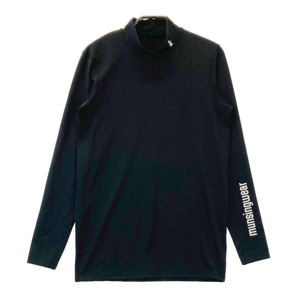 サイズ：M MUNSING WEAR マンシングウェア  ハイネック長袖インナーTシャツ  ブラック系 [240101346705]# ゴルフウェア メンズ ストスト