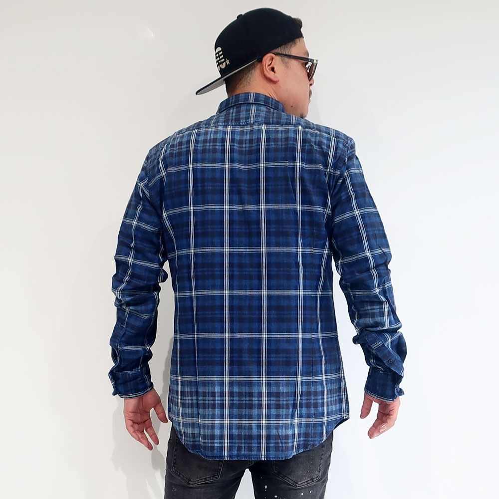 REPLAY リプレイ メンズ 大きいサイズ シャツ 長袖 チェック ブランド  