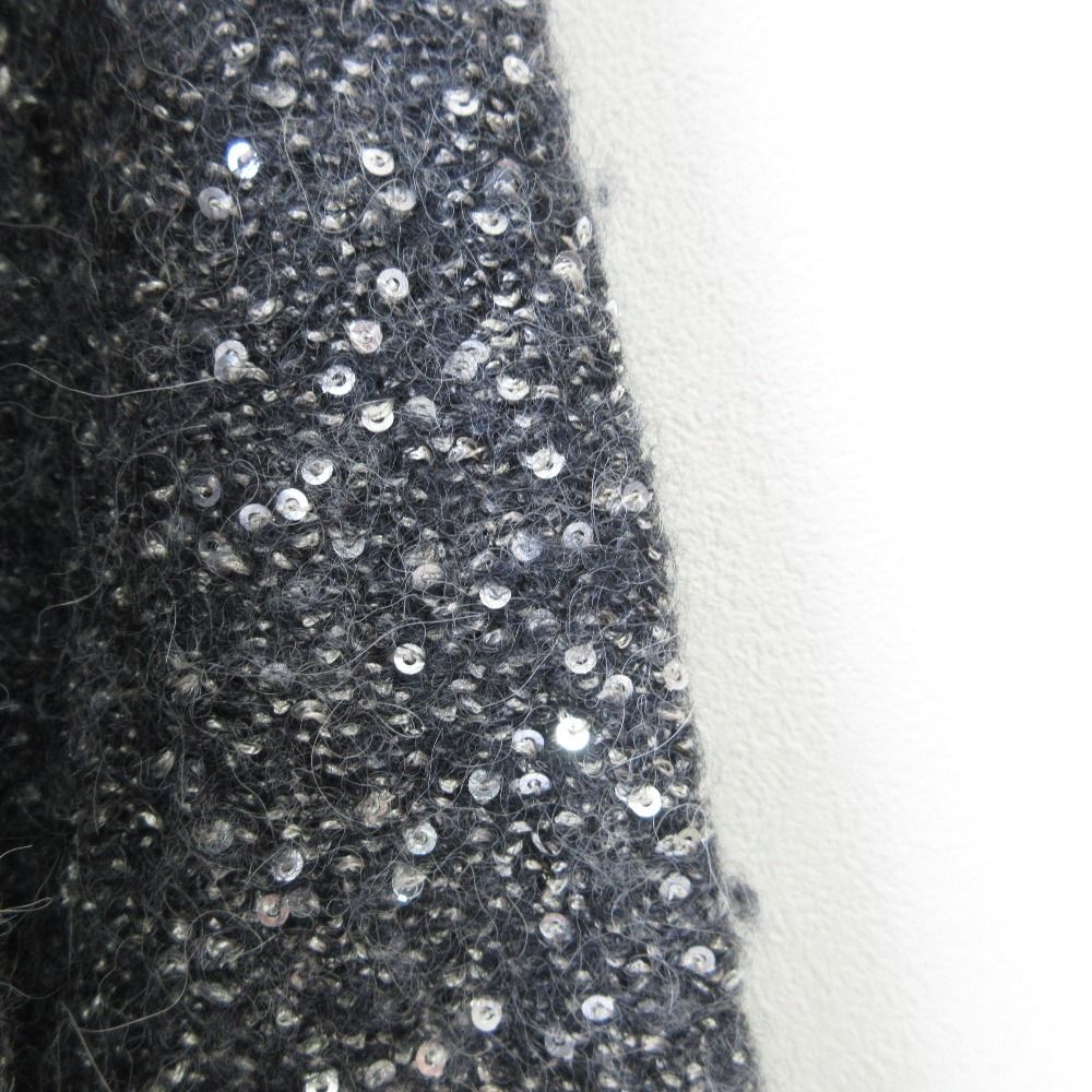 未使用 23AW Curensology カレンソロジー CLSEQKT スパンコール ショートカーディガン サイズF グレー レディース 古着 中古 Curensology - 未使用 23AW Curensology カレンソロジー CLSEQKT