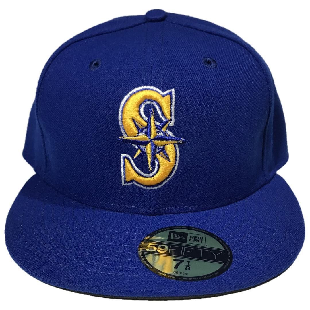 90s USA製 new era マリナーズ　ベースボールcap 90s USA製 NEW ERA MLB Seattle Mariners 刺繍 ウール ベース