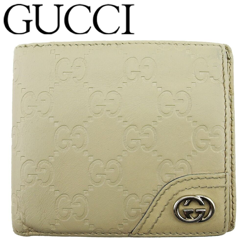 グッチ GUCCI 二つ折り財布 グッチシマ インターロッキングG
