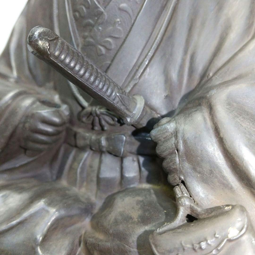 武田信玄 銅像 銅製 高さ12.3 幅14.4cm 東京帝国大学 許可 紀伊
