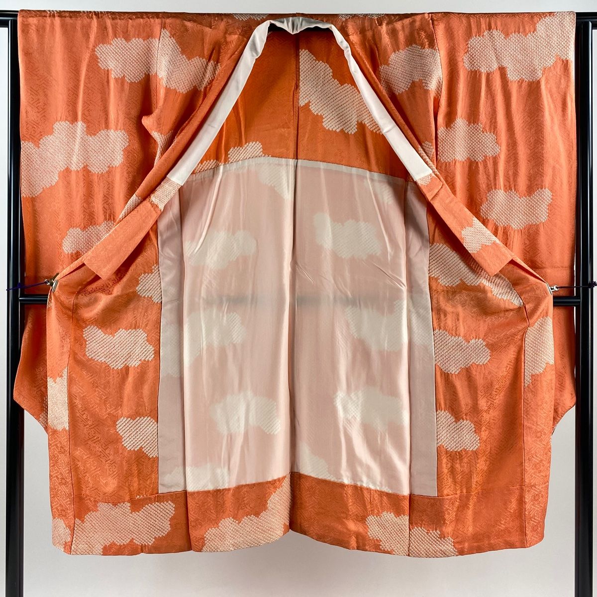 長襦袢 身丈115.5cm 裄丈64cm M やまと 幾何学 ベージュ 正絹 美品 秀