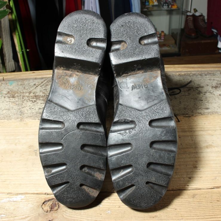 80S U.S.ARMY レザー コンバット ブーツ 9 1/2W 27.5cm相当 米軍実物  