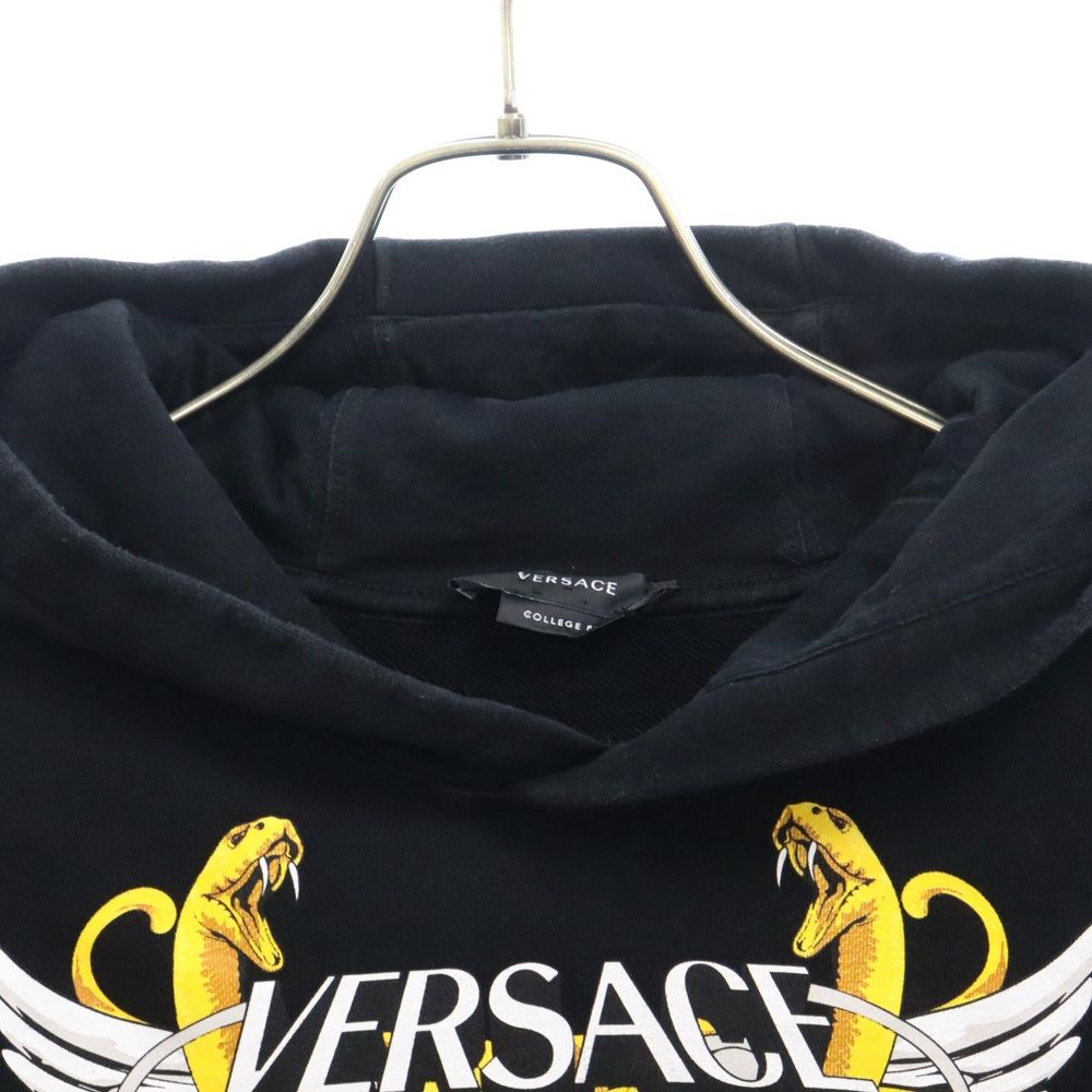 VERSACE (ヴェルサーチ) メデューサプリント コットン プルオーバー フーディ スウェット パーカー ブラック 1006481 1A04494  - メルカリ