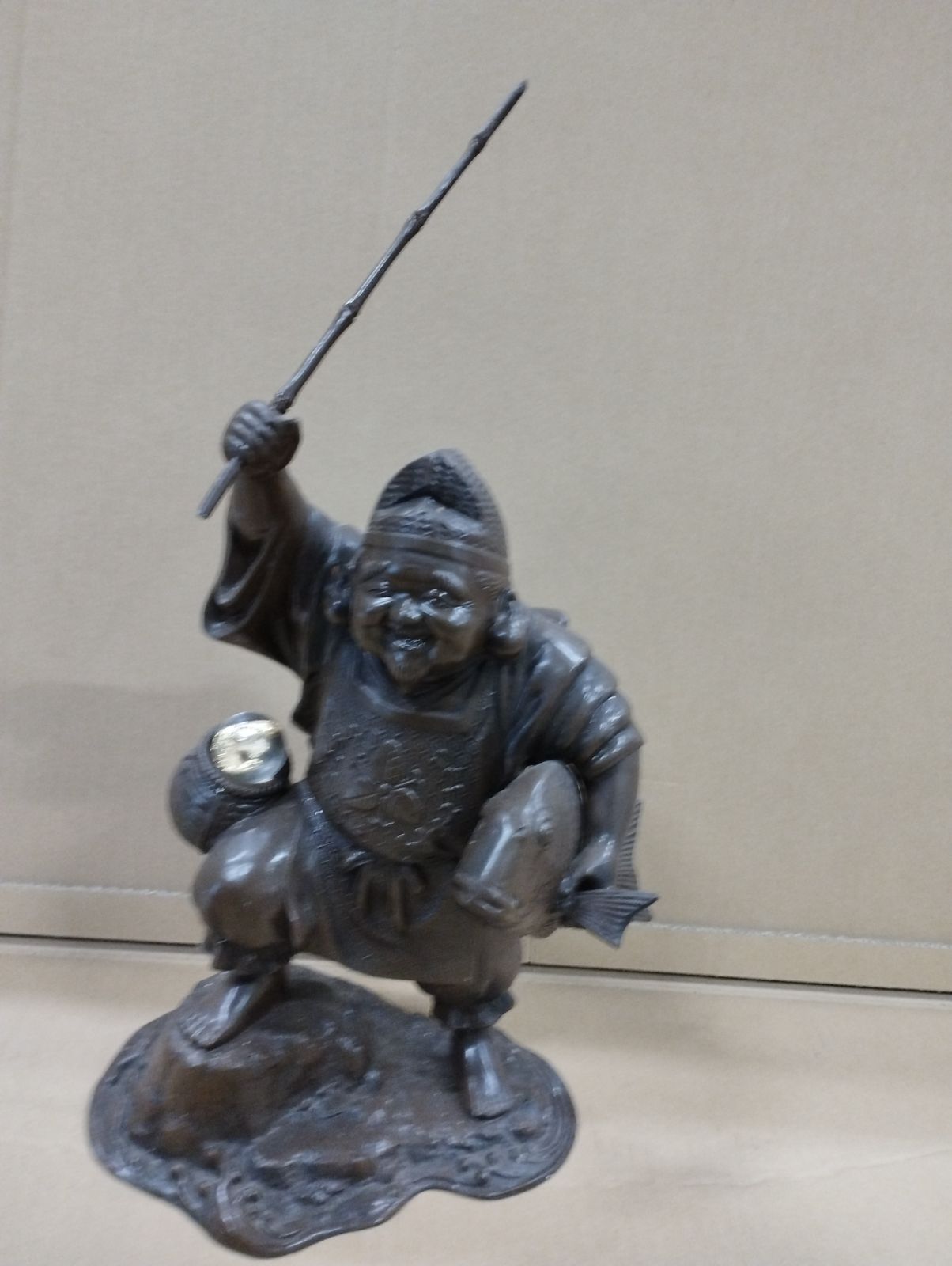 ☆値下げ☆恵比寿様 置物 アンティーク 骨董 金属製 - メルカリ