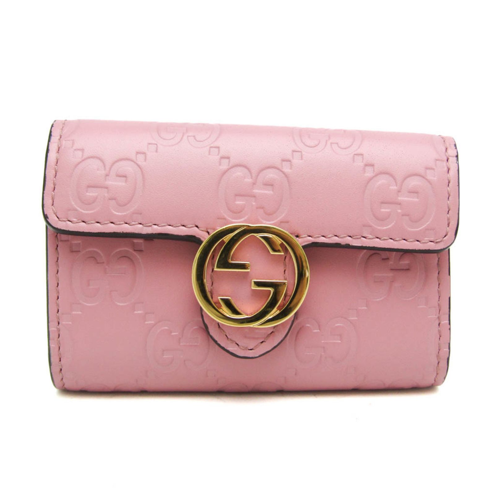 グッチ Gucci グッチッシマ インターロッキングG 369673 レザー キーケース ピンク