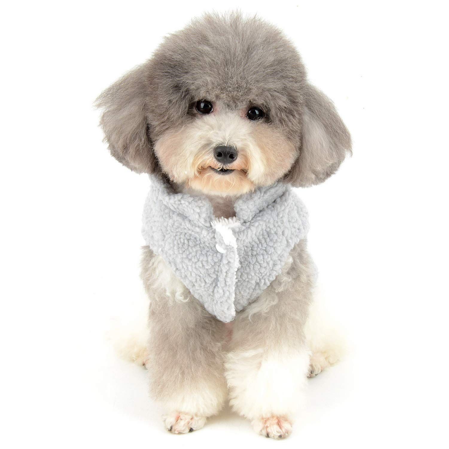 色: グレー】ZUNEA 犬服 秋冬 ジャケット コート 小型犬 おしゃれ か