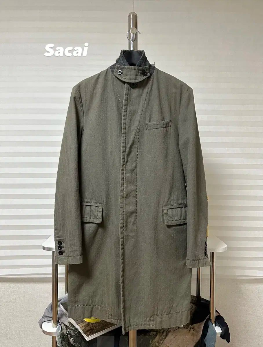 SACAI サカイ 15aw ハリングボーン チェスター コート
