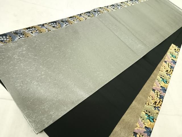 ショコラA304★豪華‼️金彩地‼️平安時代絵柄‼️袋帯ランナー2m4cm 平和屋着物▽六通柄袋帯 唐織 吉祥花蝶丸文 金糸 正絹 逸品