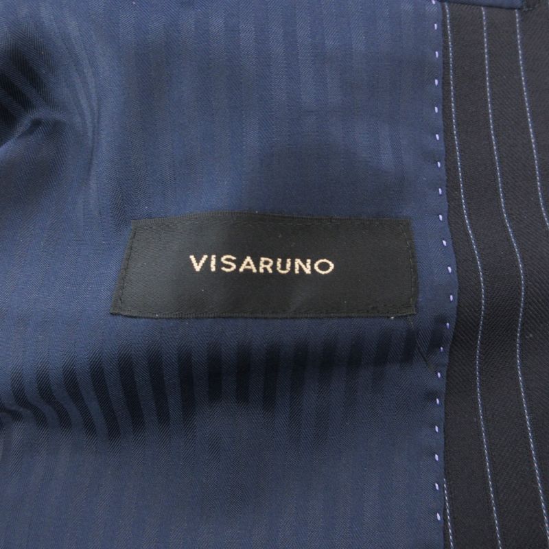 VISARUNO ビサルノ　ジャケット　ネイビー　紺　メンズ　ビジネス　ウール ビサルノ VISARUNO ビジネススーツ セットアップ テーラード