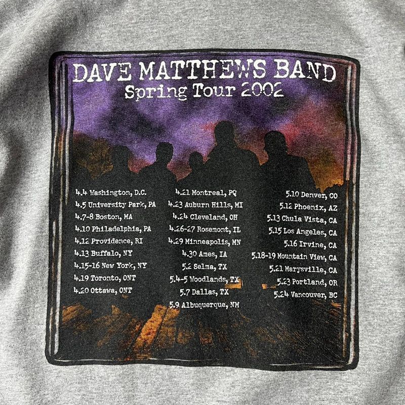 00s USA製 Dave Matthews Band 2002 ツアー プリント 半袖 Tシャツ L