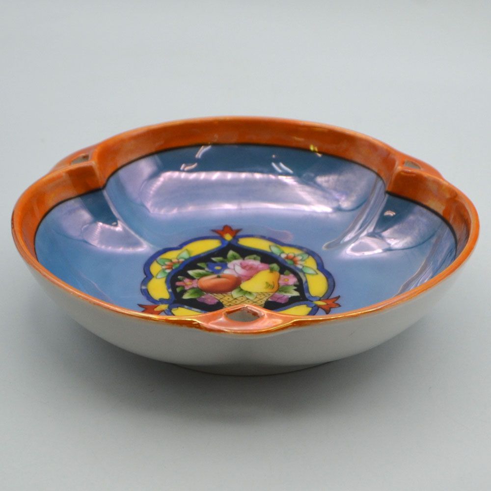 オールドノリタケ ラスター彩 アールデコ 薔薇 ボンボンディッシュ