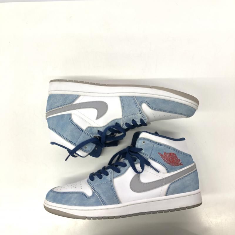 中古】NIKE AIR JORDAN 1 MID SE White/Hyper Royal/Red 28.5cm