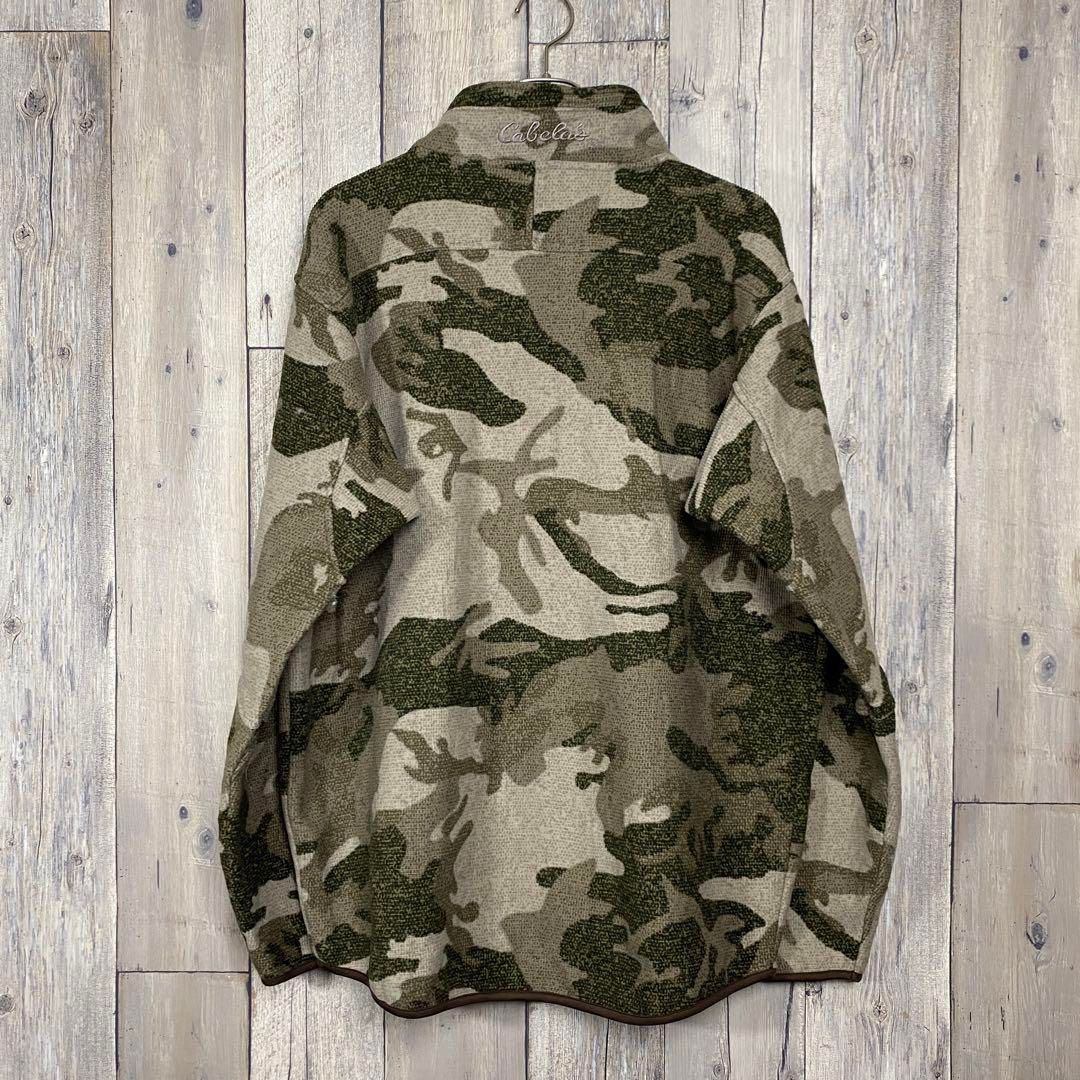 OLD Cabela's 00s カベラス 迷彩 ハーフジップ フリース L - メルカリ