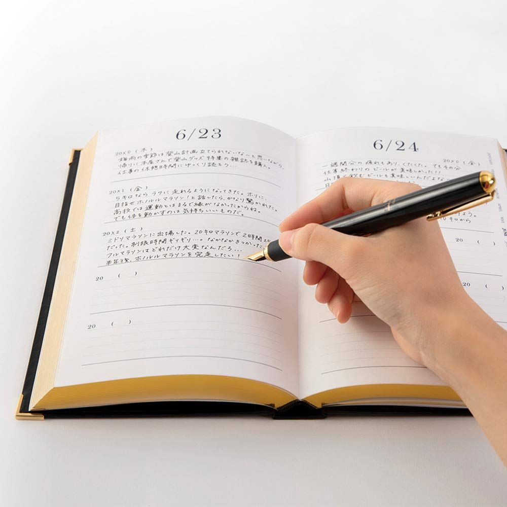 MAX90％オフ！ ミドリ 日記 5年連用 プレミアム 黒 12884006 特別価格