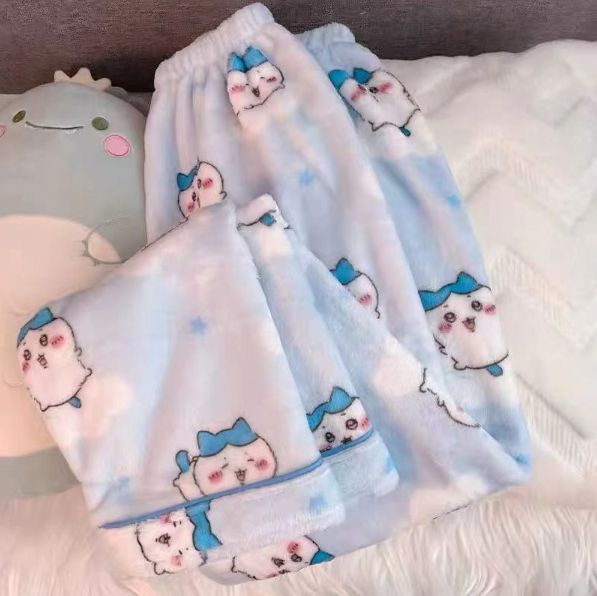 ハチワレ パジャマ ちいかわ 可愛い 前開き レディース ルーム