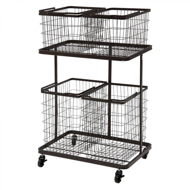 萩原 Hagihara ランドリーラック ダークブラウン KR-3946DBR 新生活 一人暮らし デザイン おしゃれ インテリア 家具