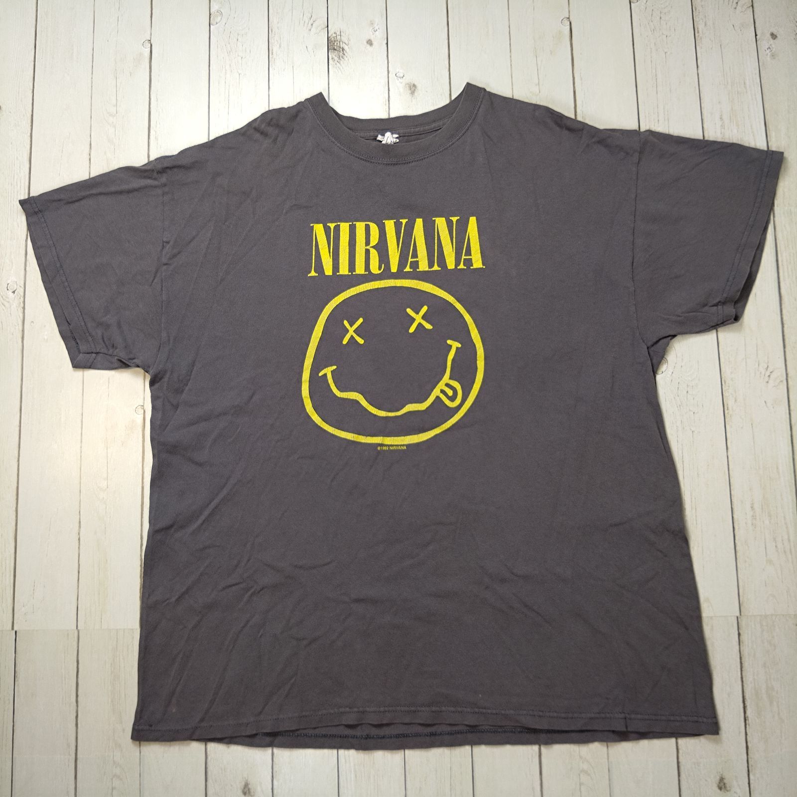 希少 ニルヴァーナ NIRVANA SMILE Tシャツ 00s グレー XL コピー